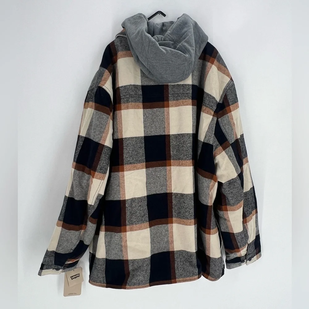 Levi’s Plaid Sherpa Lined Hoodie Multicolor Jacket